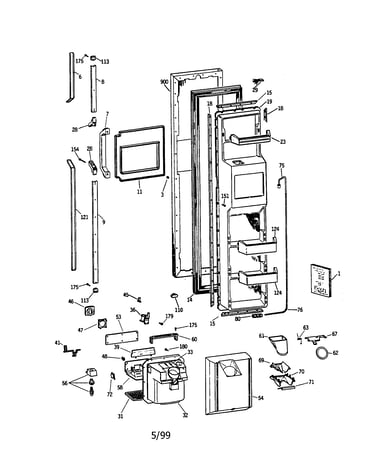 Freezer door