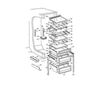 GE TPH21PRSBBB refrigerator shelves diagram