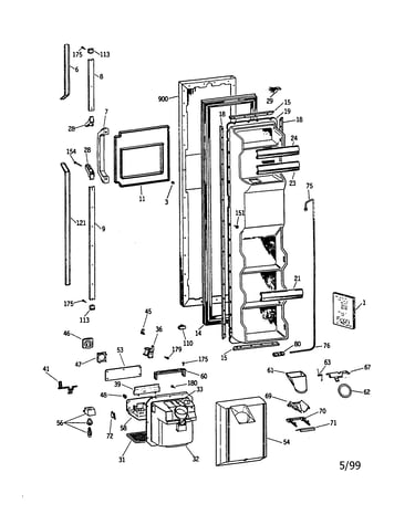 Freezer door