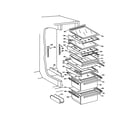 GE TFH22PRSMBB refrigerator shelves diagram