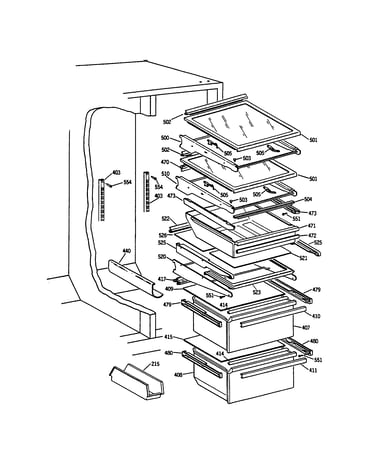Refrigerator shelves