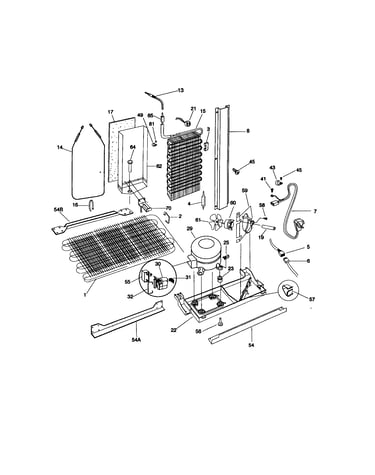 Compressor base and evaporator insulator
