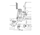 Eureka 4484AT-1 handle and motor housing diagram