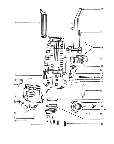 Handle and motor housing
