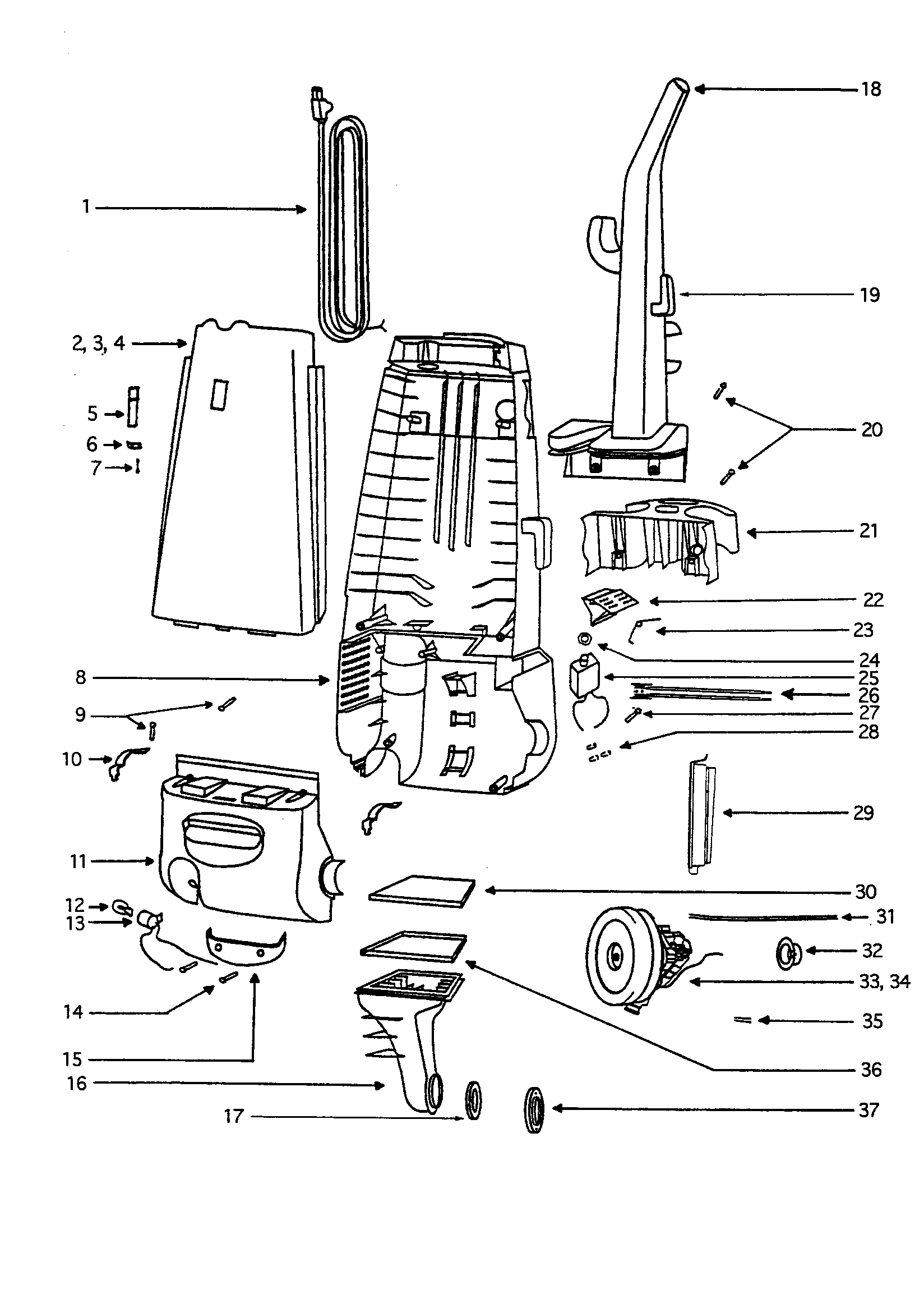 HANDLE AND MOTOR HOUSING