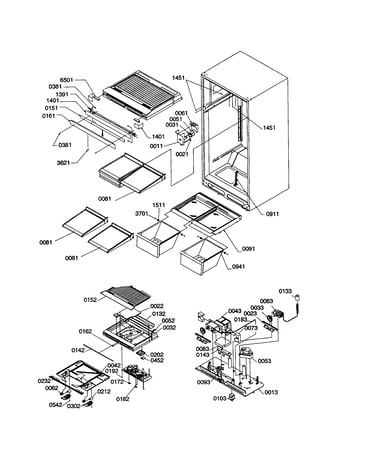 Interior cabinet/drain block