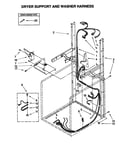 Dryer support and washer harness