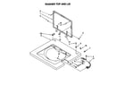 Whirlpool LTE6234DQ1 washer top and lid diagram