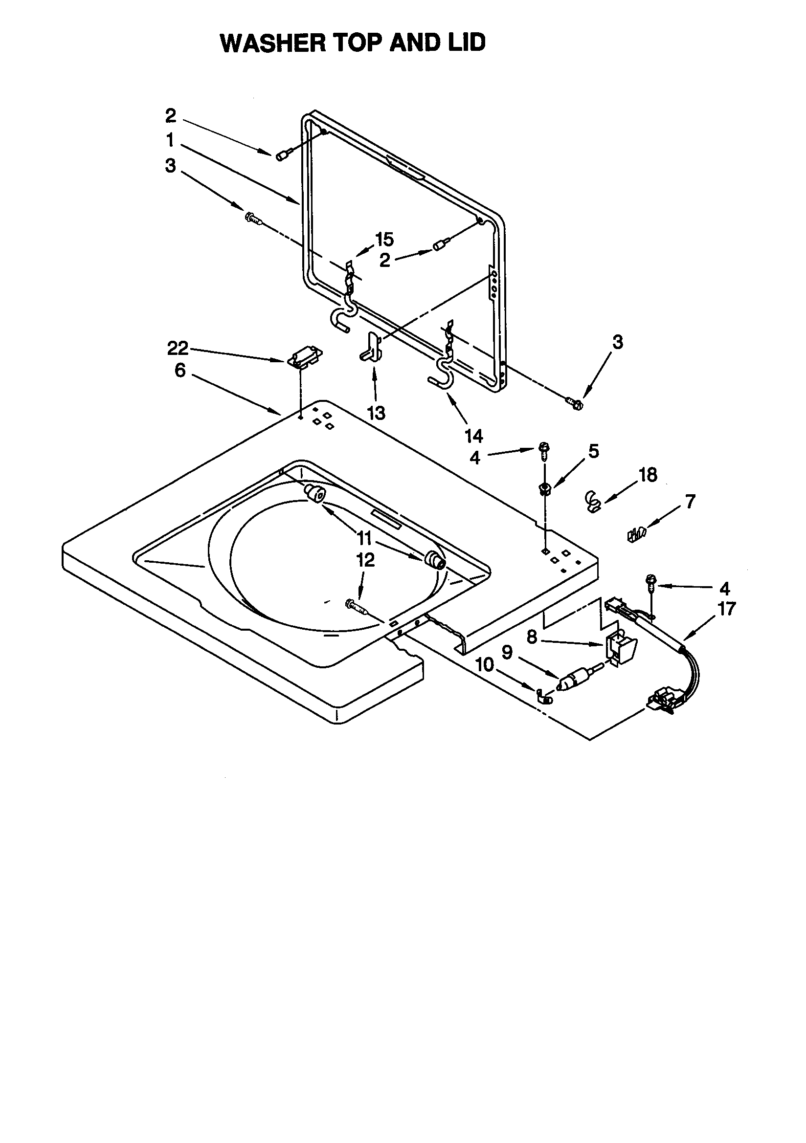 Washer top and lid