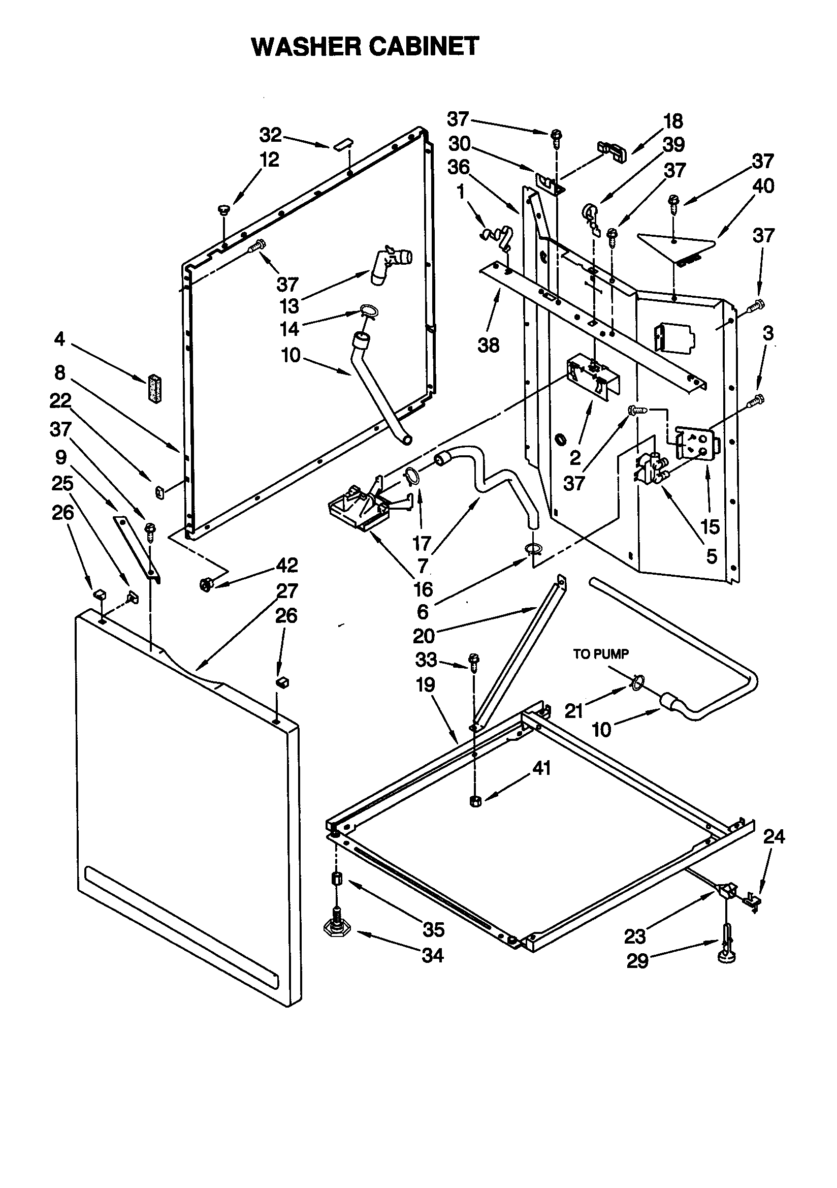 Washer cabinet