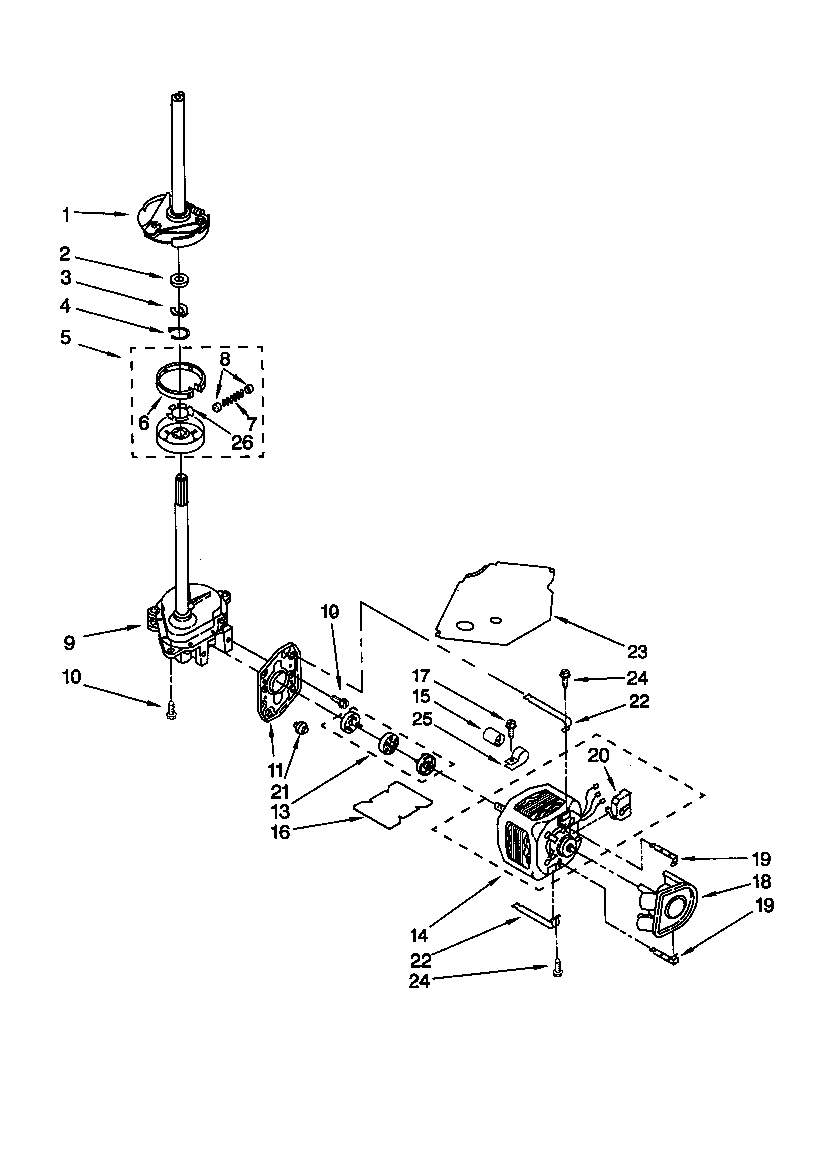 Brake/clutch/gearcase/motor/pump