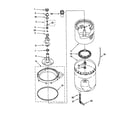 Whirlpool LTE6234DQ1 agitator/basket/tub diagram