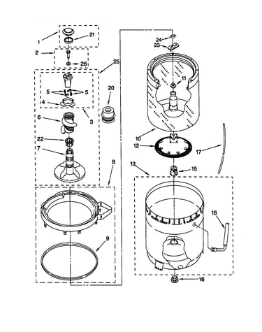Agitator/basekt/tub