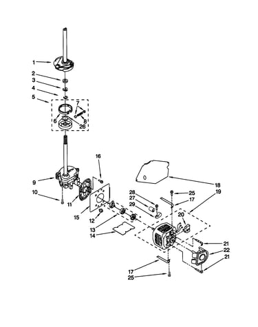 Brake/clutch/gearcase/motor/pump