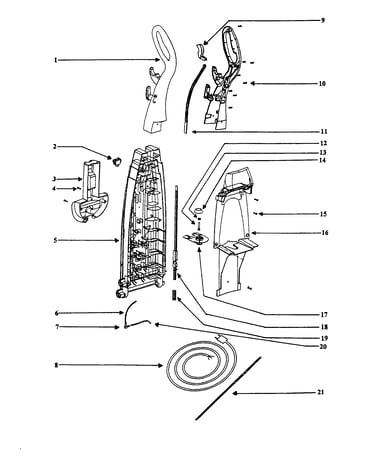 Handle and rear housing
