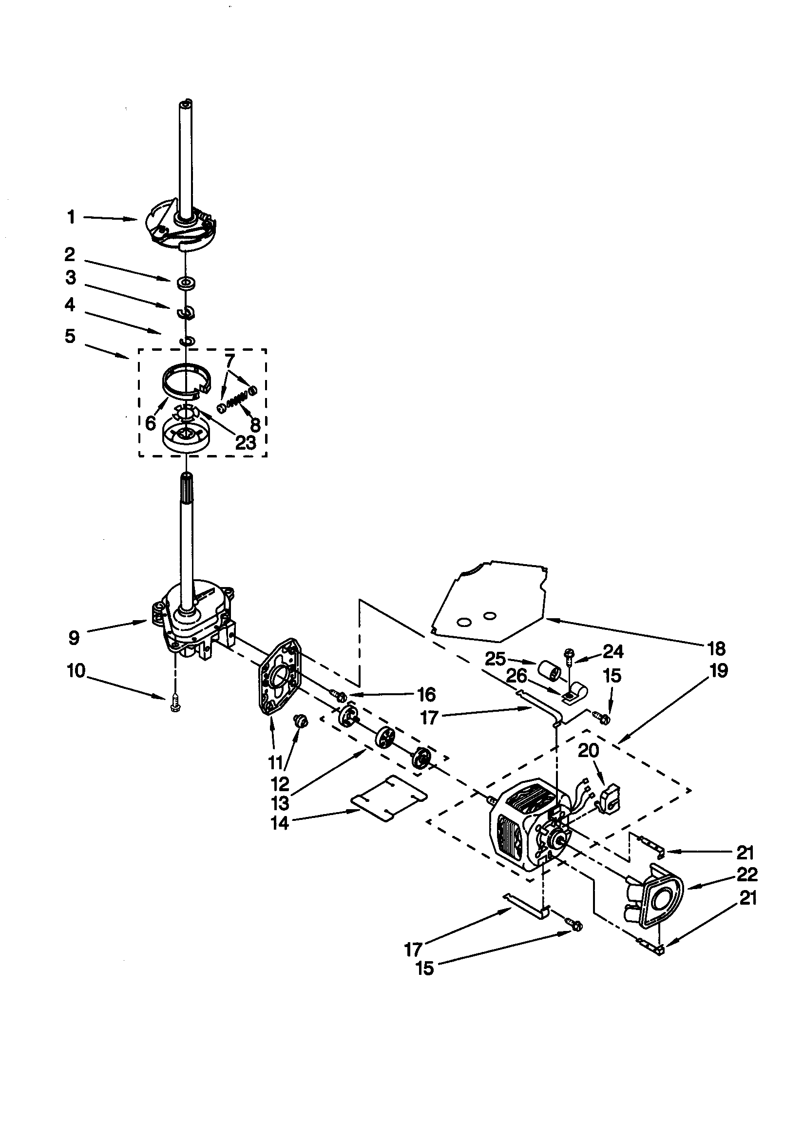 Brake/clutch/gearcase/motor/pump