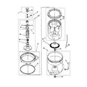 Kenmore 11010502990 agitator/basket/tub diagram