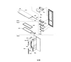 Kenmore 59658395890 refrigerator door/door trim/handles diagram