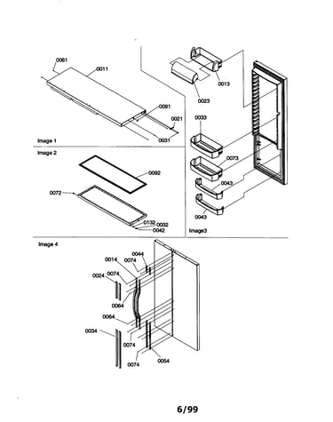Refrigerator door/door trim/handles