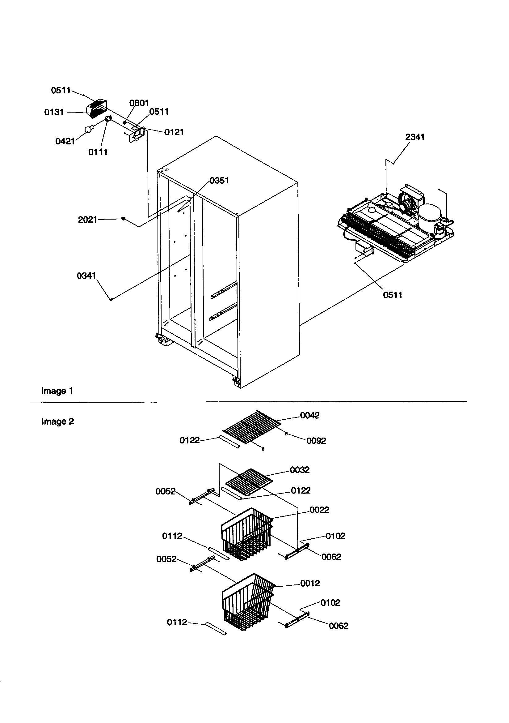 FREEZER SHELVES AND LIGHTS