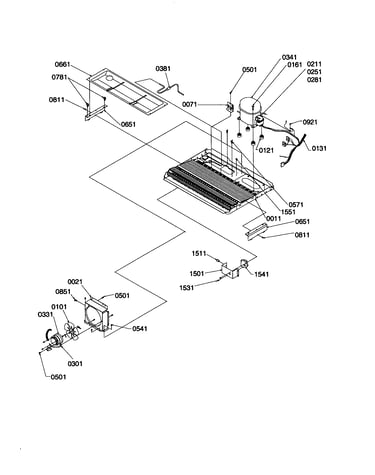 Machine compartment and muffler