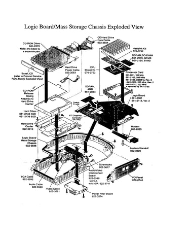 Logic board/mass storage chassis