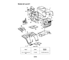 MTD 677 grille/hood and fender diagram