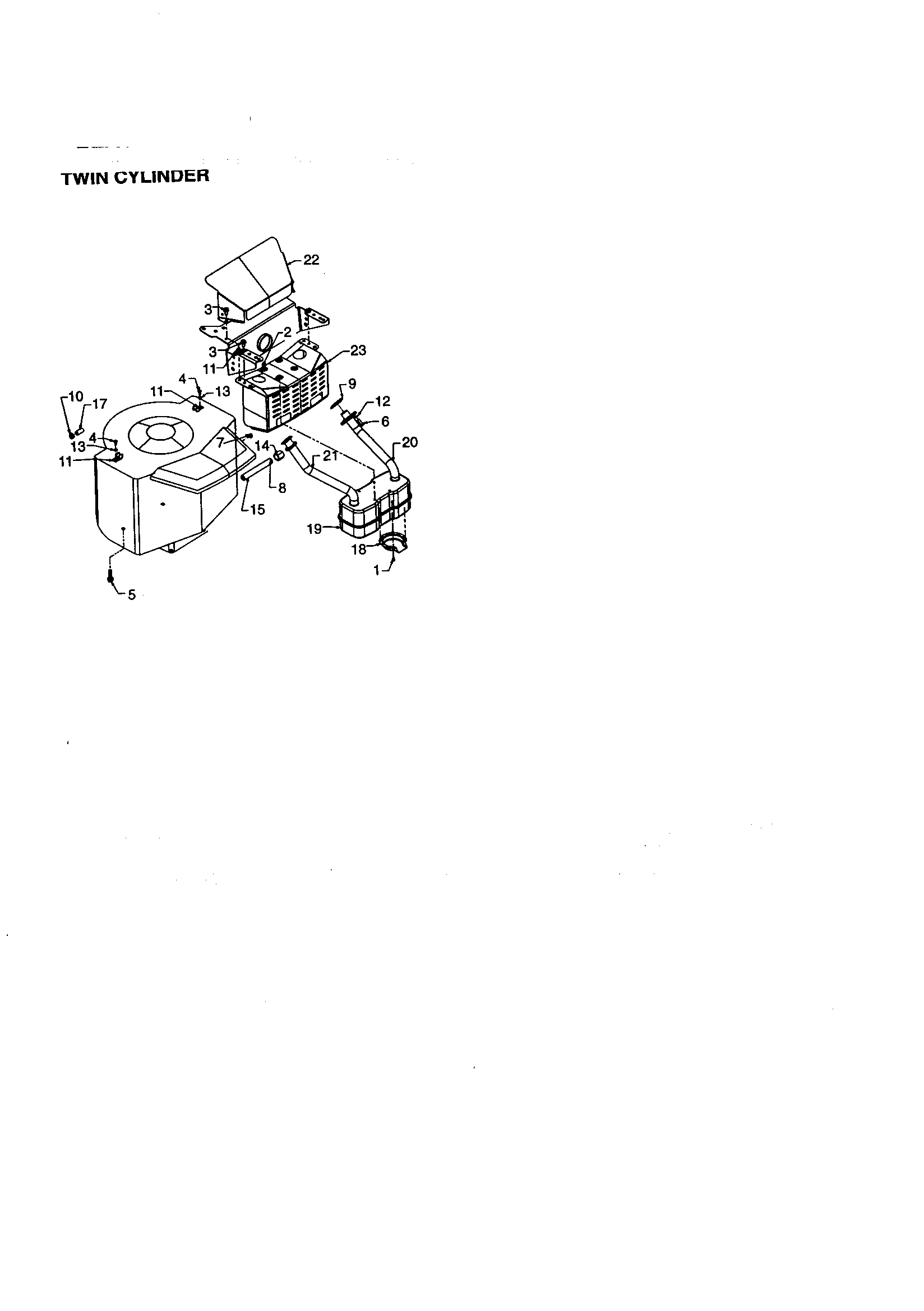Twin cylinder air flow