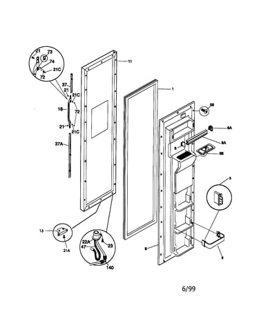 Freezer door
