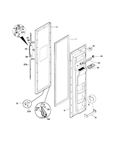 Freezer door