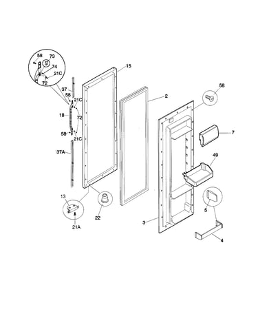 Refrigerator door