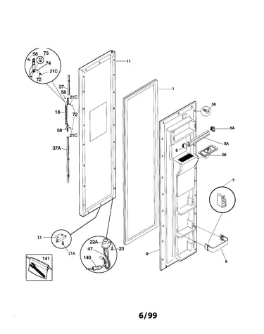 Freezer door
