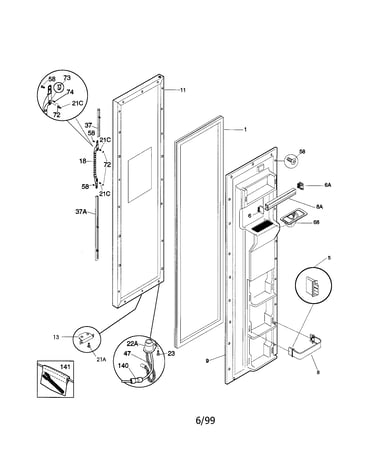 Freezer door