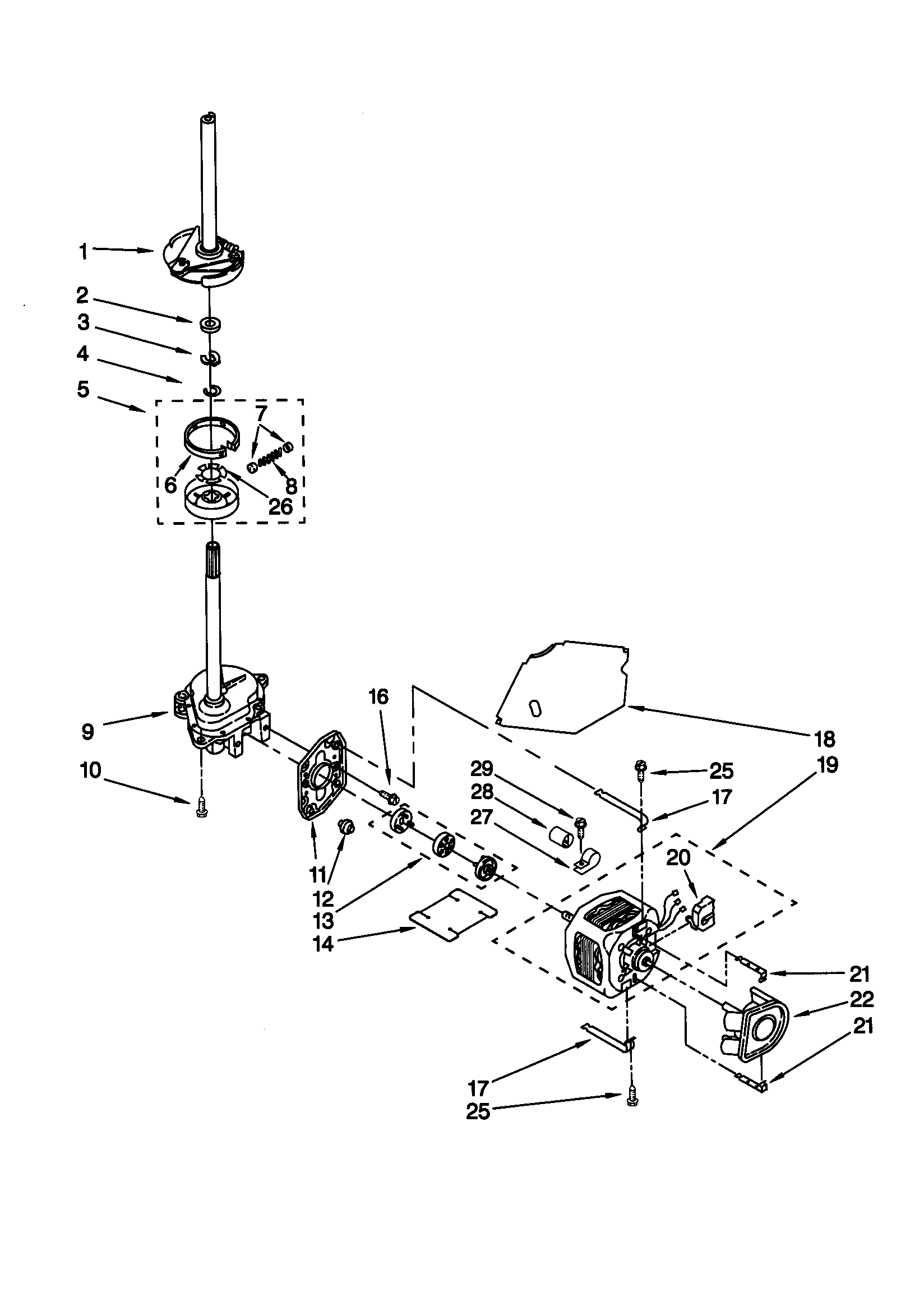 Brake/clutch/gearcase/motor/pump