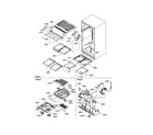 Amana TSI25VE-P1308102WE interior cabinet/drain block diagram
