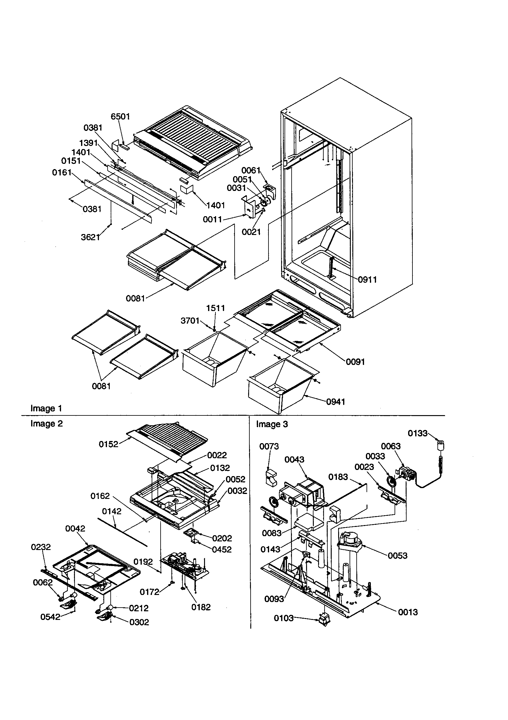 Interior cabinet/drain block