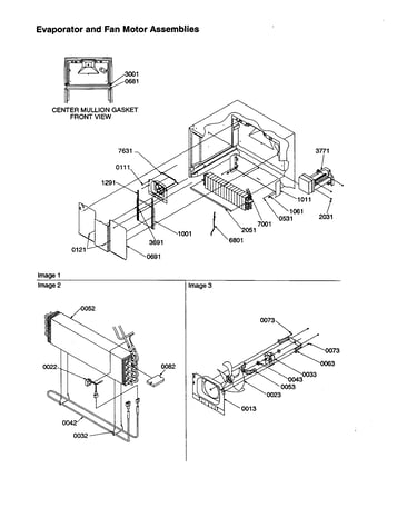 Evaporator and fan motor assemblies