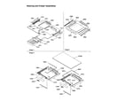 Amana TSI25VE-P1308102WE shelving and crisper assemblies diagram