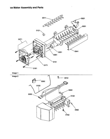 Ice maker assembly and parts