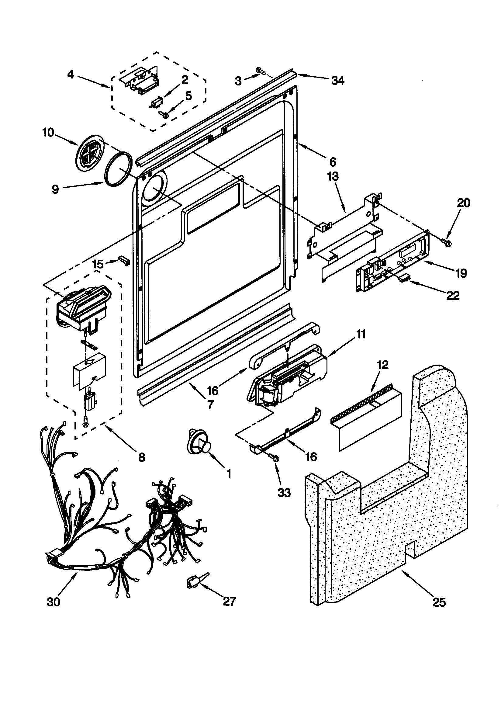 Door and latch