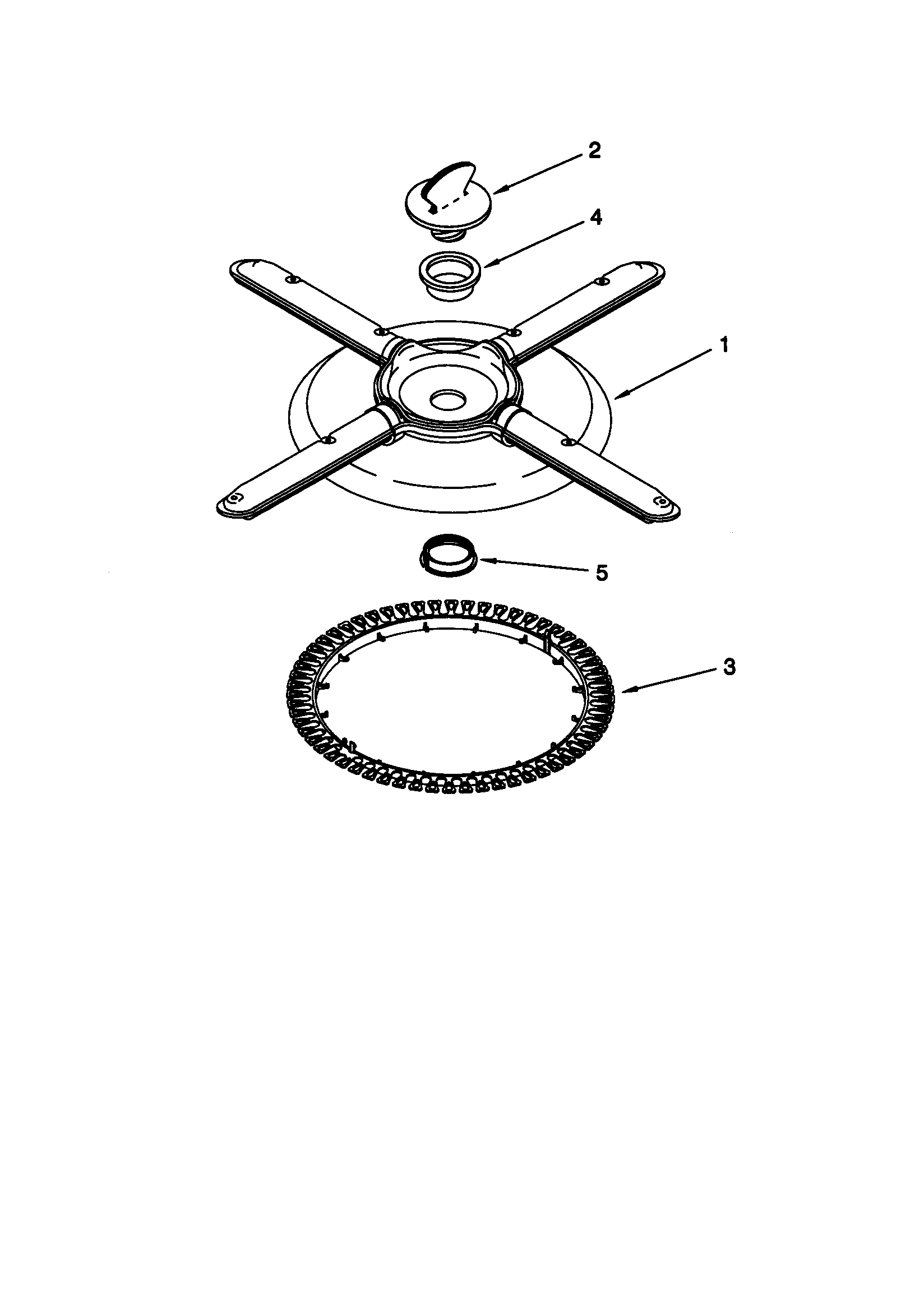 Lower washarm and strainer