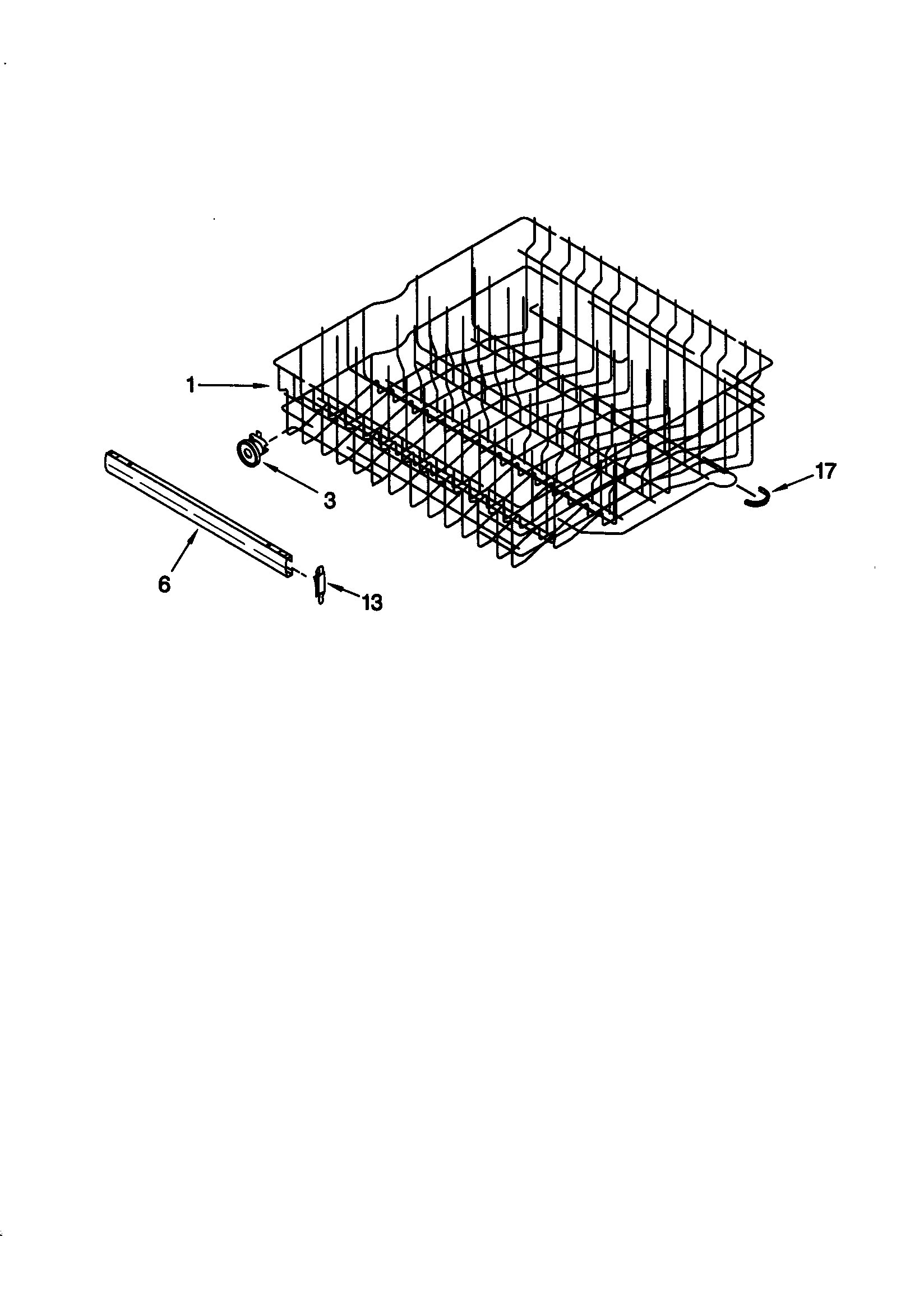 Upper rack and track