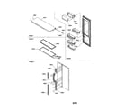 Amana SXD23VL-P1315301WL refrigerator door/trim/handles diagram