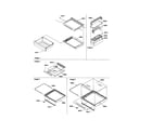 Amana SXD23VE-P1315301WE deli/shelves/crisper/accessories diagram