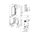 Amana SXD23VE-P1315301WE cabinet back and water valve diagram