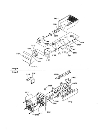 Ice bucket auger/ice maker