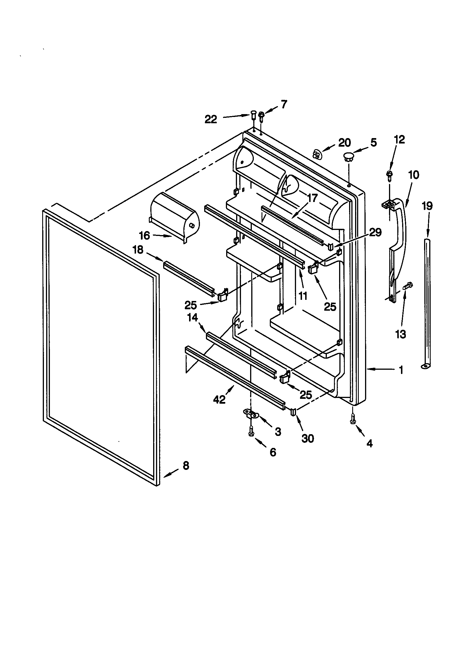Refrigerator door