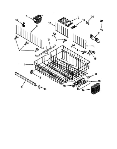 Upper rack and track