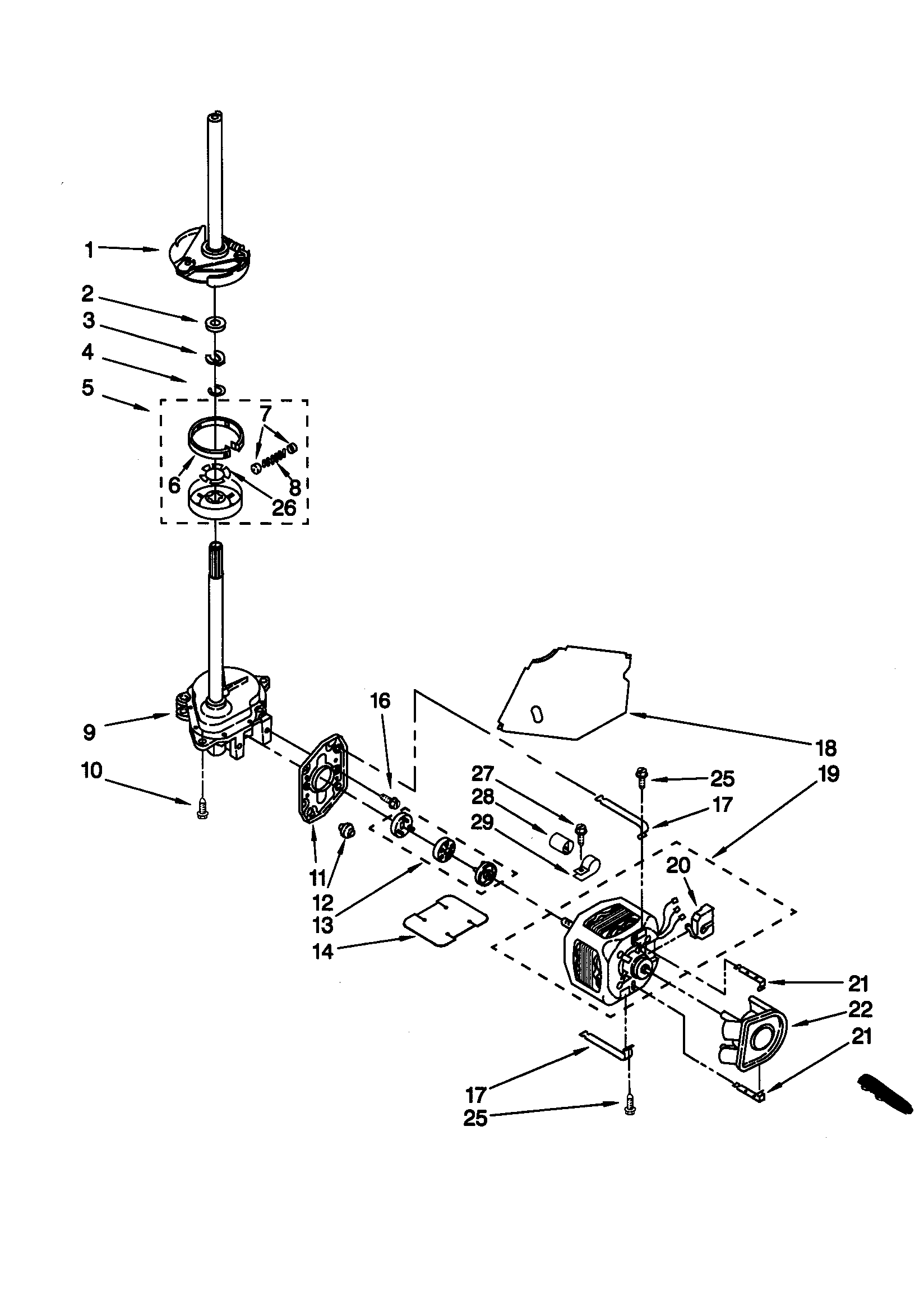 Brake/clutch/gearcase/motor/pump