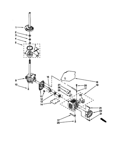 Brake/clutch/gearcase/motor/pump